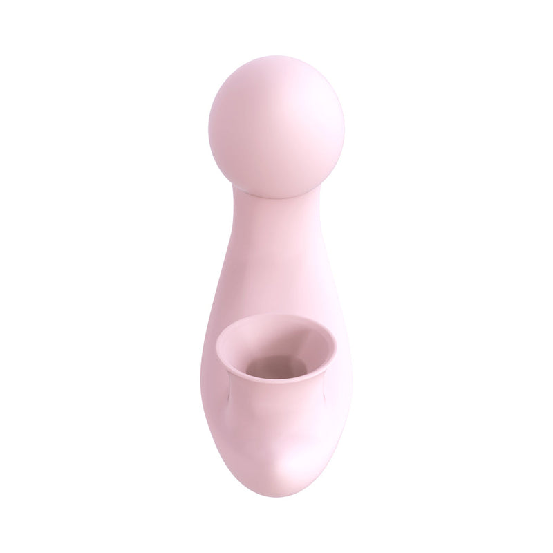 Shots Irresistible Desirable Rechargeable Silicone Soft Pressure Air Wave Dual Stimulator Pink