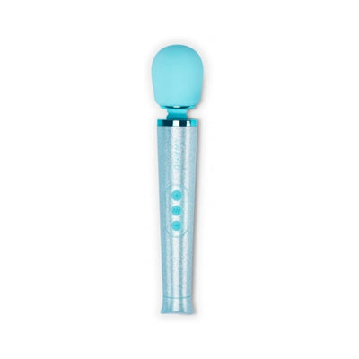 Le Wand All That Glimmers Petite Rechargeable Vibrating Massager Special Edition Set Light Blue