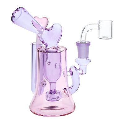 Lovely Heart Glass Dab Rig Set - 6.25" / 14mm F