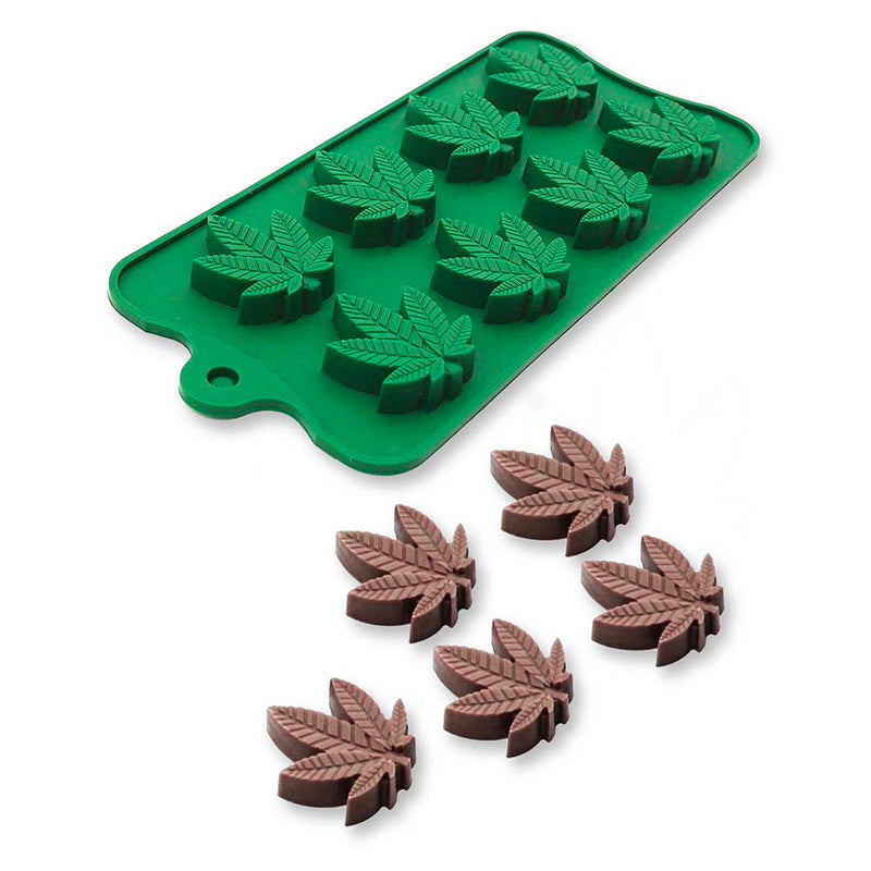 Cannabis Leaf Shape Silicone Cooking or Ice Mold - Headshop.com