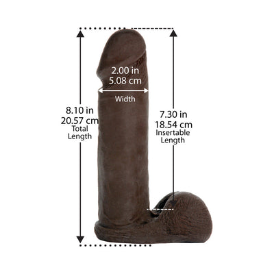 Vac-U-Lock - 8-Inch ULTRASKYN Cock Black