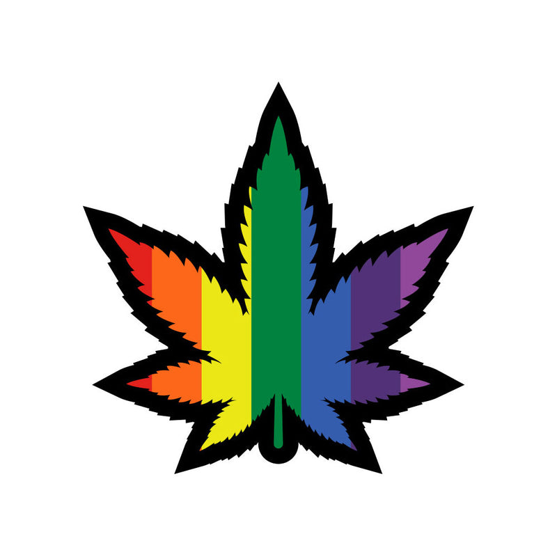 Weed Pin Rainbow Marijuana Leaf - Headshop.com