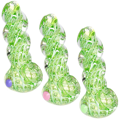 Slime Green Glass Spoon Pipe - 3.5"/Colors Vary - Headshop.com