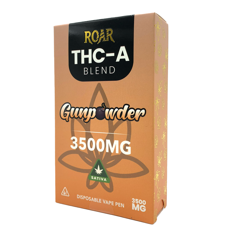 Roar THC-A Blend Disposable Vape 3500MG - Gunpowder (Sativa) - Headshop.com