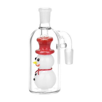 Smiling Snowman Glass Ash catcher - 5" / 14mm / 90D