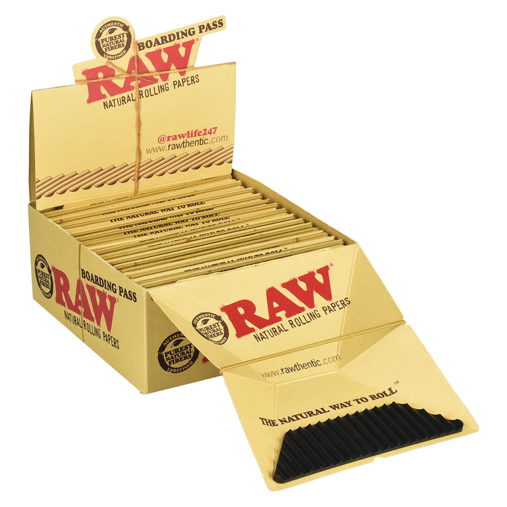 15PC DISPLAY - RAW Boarding Pass Grinder & Rolling Tray – Headshop.com