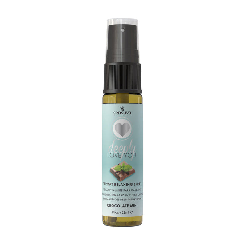 Sensuva Deeply Love You Throat Relaxing Spray Chocolate Mint 1 oz. Bottle - Headshop.com