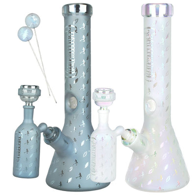 Grateful Dead x Pulsar Bolts And Skellies Glass Beaker Water Pipe Set | 13.75" | 14mm F