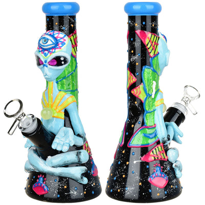 Pulsar Artist Series Glow Beaker Water Pipe | 9.5" | 14mm F - Headshop.com