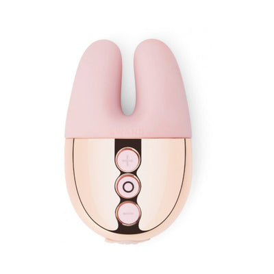 Le Wand Chrome Double Vibe Rechargeable Silicone Mini Vibrator Rose Gold