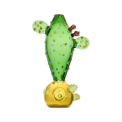 Prickly Pear Cactus Glass Hand Pipe - 5" - Headshop.com