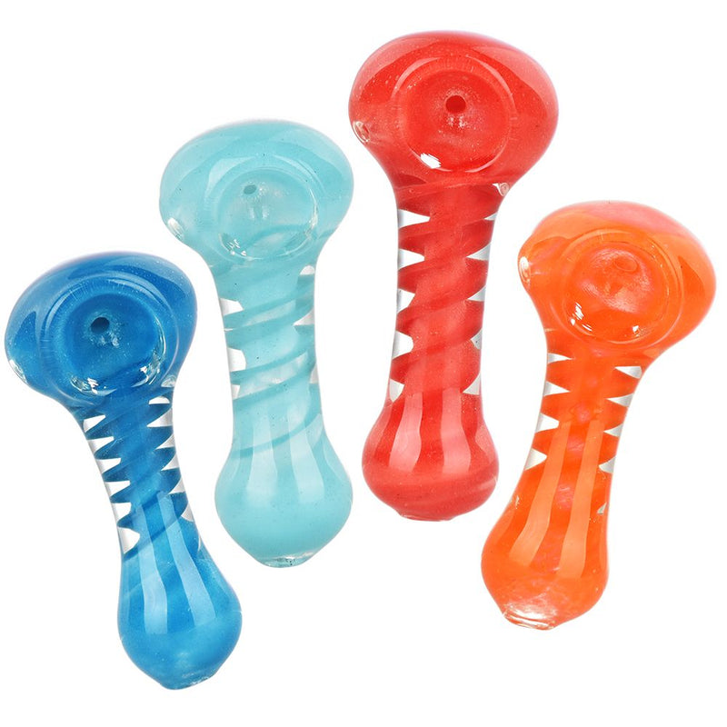 Simple Twist Up Glass Spoon Pipe - 3" / Colors Vary - Headshop.com