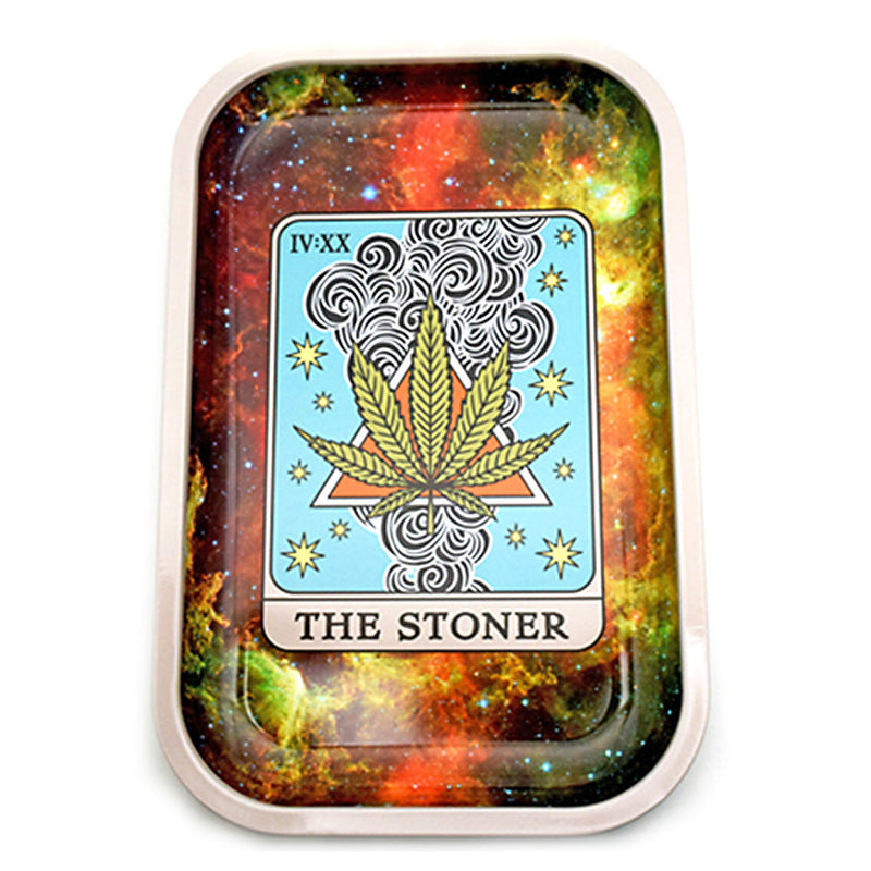 The Stoner Tarot Card Metal Rolling Tray - Headshop.com