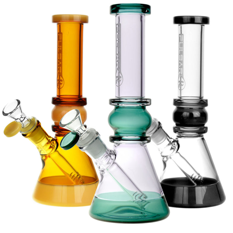 Pulsar High End Beaker Water Pipe- 9" / 14mm F / Colors Vary - Headshop.com