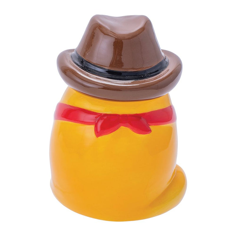 Fujima Meowdy Cat Cowboy Ceramic Stash Jar - 4.5" - Headshop.com