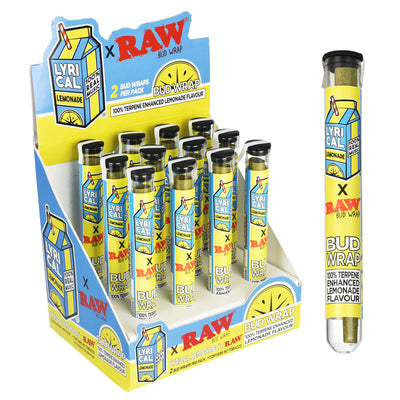 12PC DISPLAY - Lyrical Lemonade X RAW Bud Wrap - 2pk - Headshop.com