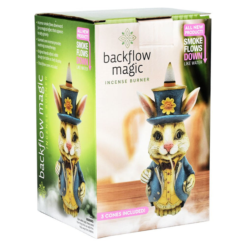 Alice In Wonderland Rabbit Backflow Cone Incense Burner - 6.25"