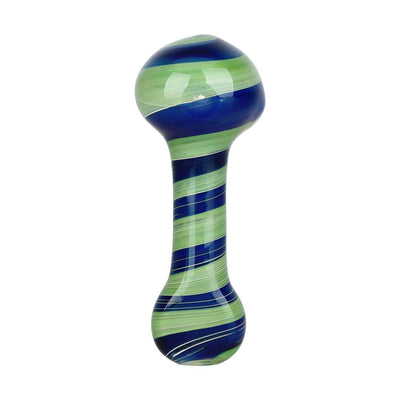 Retro Swirl Glass Spoon Pipe - 4.75" / Colors Vary - Headshop.com