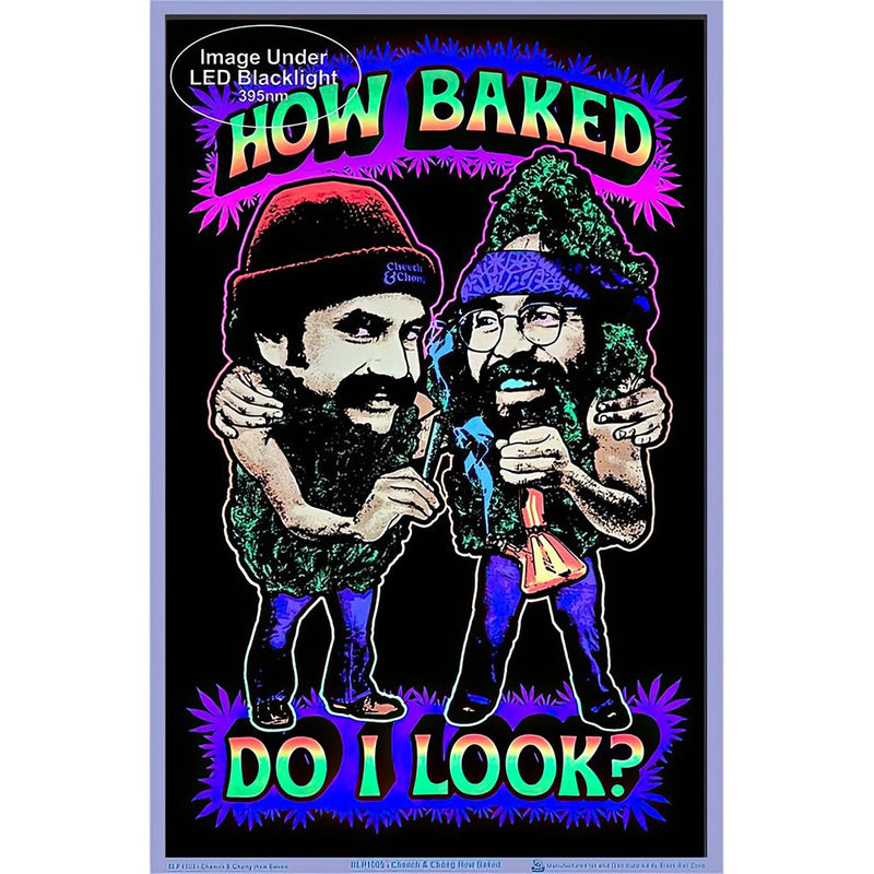 Cheech & Chong How Baked Do I Look? Flocked Black Light Poster - 23"x35"