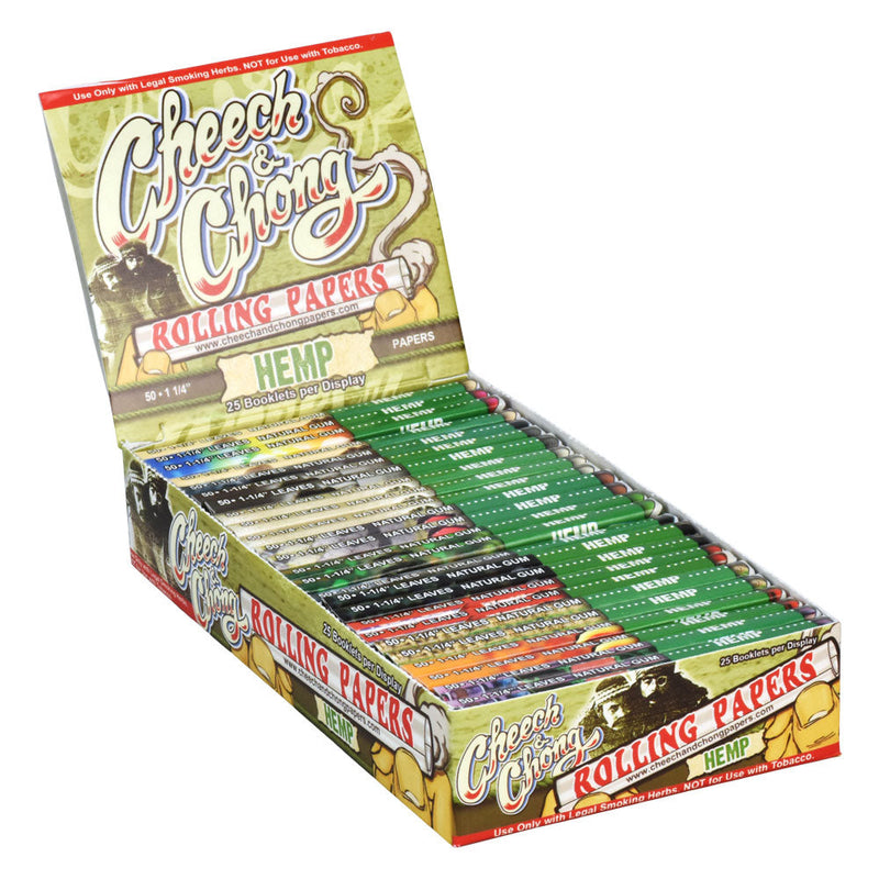 Cheech & Chong Hemp Rolling Papers | 1 1/4" | 25pc Display - Headshop.com