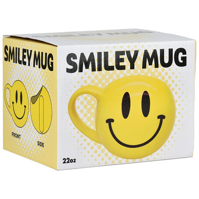 Smiley Face Ceramic Mug - 22oz