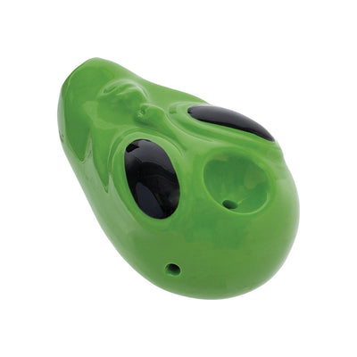 Wacky Bowlz Alien Head Ceramic Hand Pipe | 3" - Headshop.com