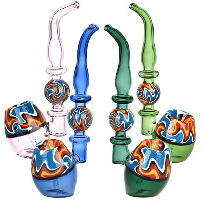 Wig Wag Straight Sherlock Glass Bubbler - 7" 2ct - Headshop.com