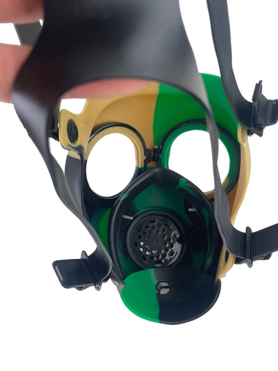 Multi-Colored Silicone Skull Gas Mask Bong - Headshop.com