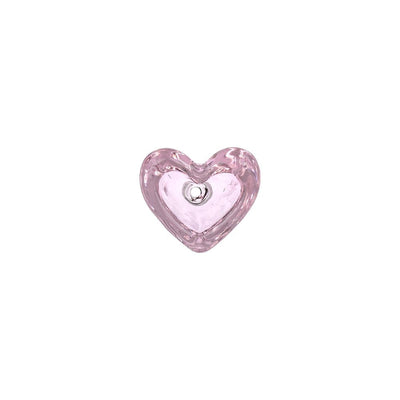 Pulsar Heart-Shaped Bowl Herb Slide - 14mm M / Pink 9ct