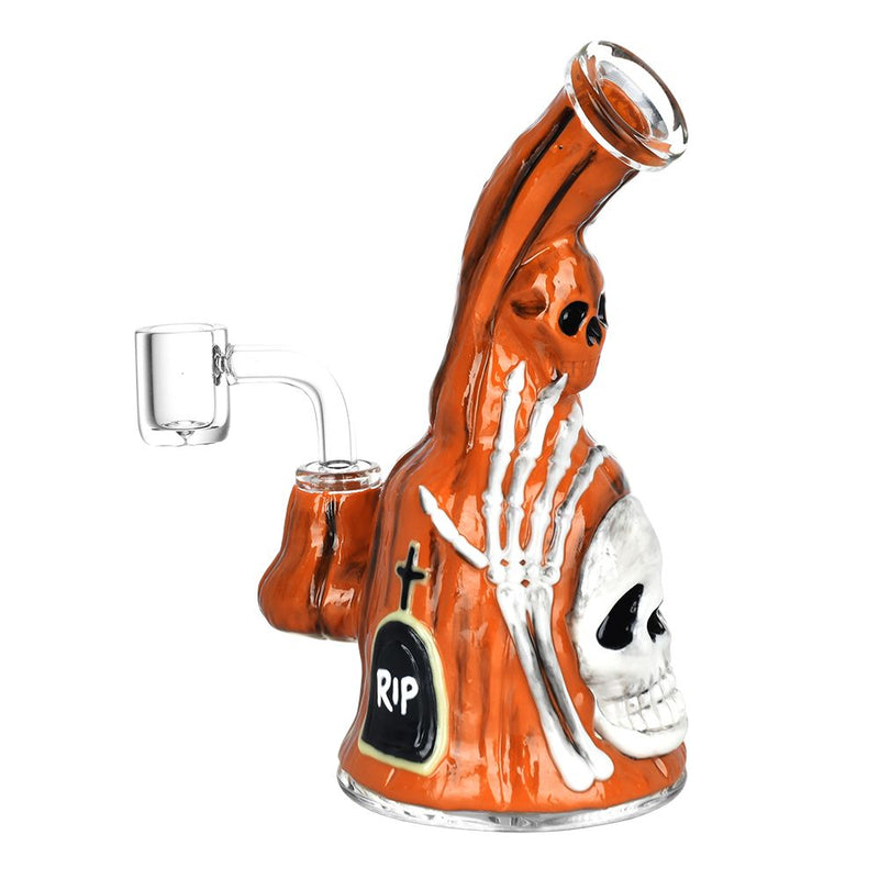 Haunted Gourd Enamel on glow in the dark Glass Dab Rig - 7" - Headshop.com