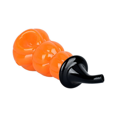 Stacked Jack-O-Lantern Glass Hand Pipe - 5" - Headshop.com