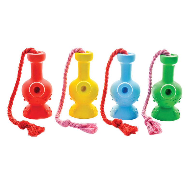 Puff Palz Tug & Toke Water Pipe Dog Toy - 6" / Colors Vary - Headshop.com