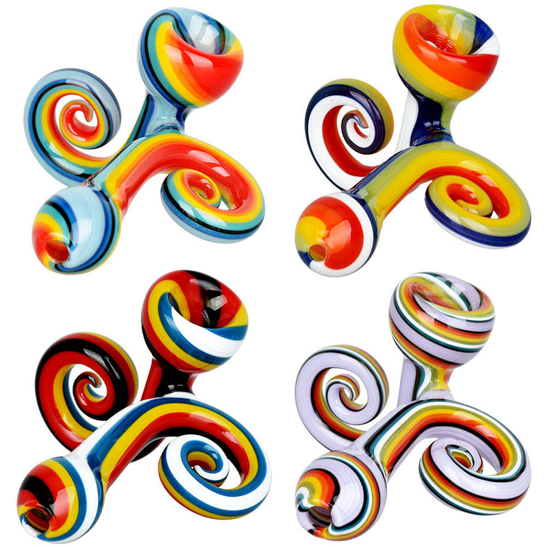 Swirling Wonder Wig Wag Hand Pipe - 3.5" / Colors Vary - Headshop.com