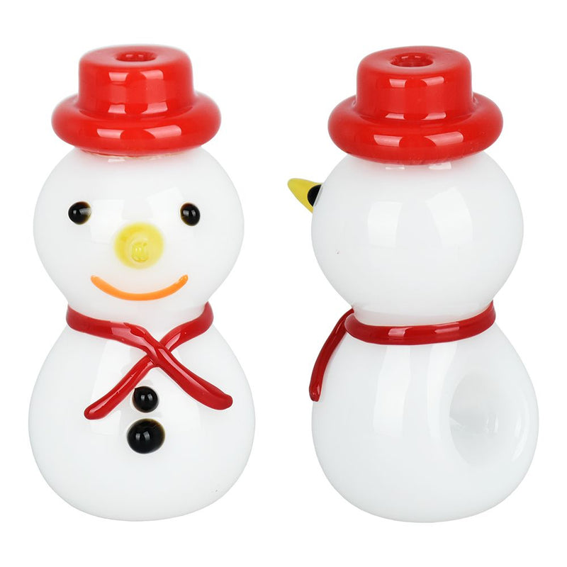 Snowman Glass Hand Pipe - 3.5" - Headshop.com