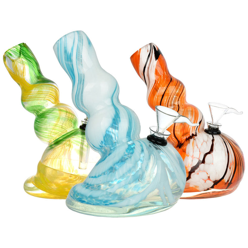 Easy Does It Soft Glass Water Pipe - 6.75" / Colors Vary - Headshop.com