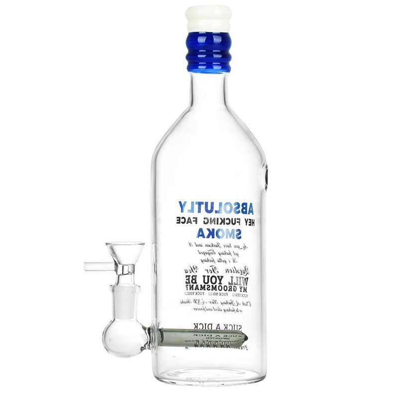 Vodka Bottle Glass Water Pipe - 9.5" / 14mm F - Headshop.com