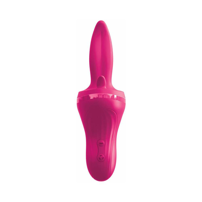 Pipedream 3Some Holey Trinity Triple Tongue Vibrator Rechargeable Silicone Red