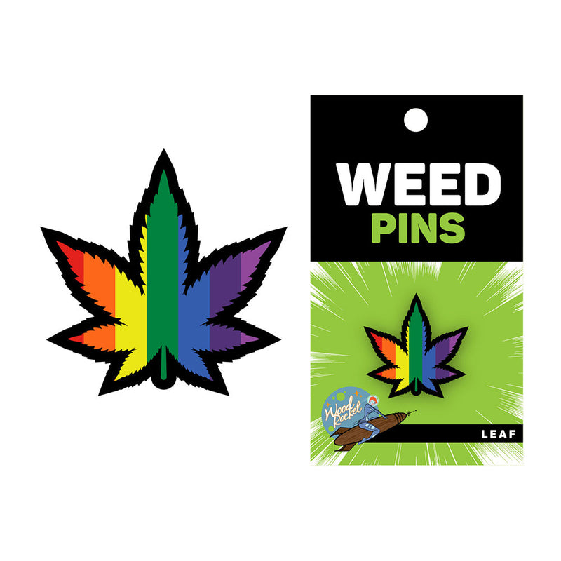 Weed Pin Rainbow Marijuana Leaf - Headshop.com