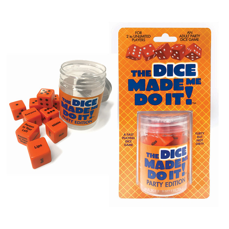 The Dice Made Me Do It! Party Edition Dice Game - Headshop.com