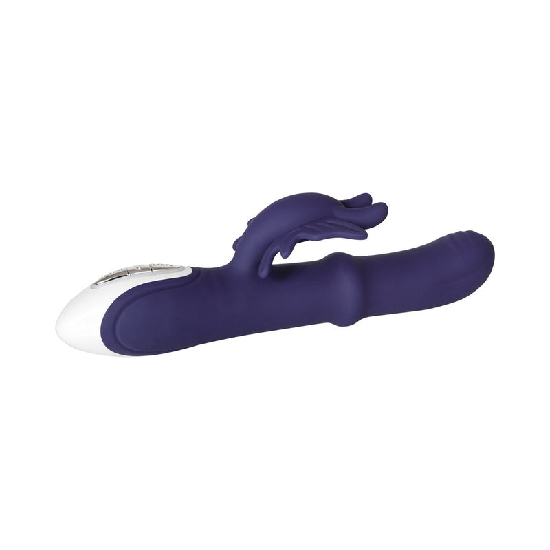 Evolved Put A Ring On It Rechargeable Silicone Dual Stimulator Blue