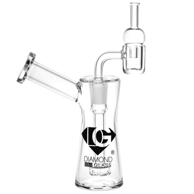 Diamond Glass Rong Mini Dab Rig - 5.25" / 14mm F - Headshop.com