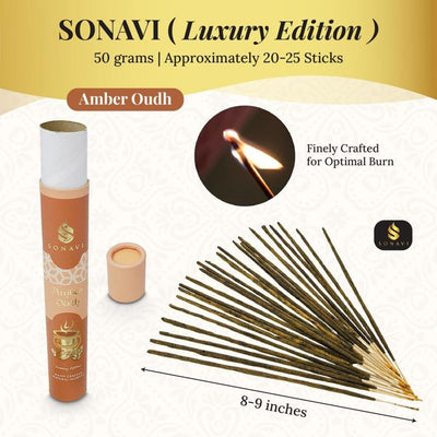 SONAVI Luxury Edition Handcrafted Incense Sticks | 50g Tube