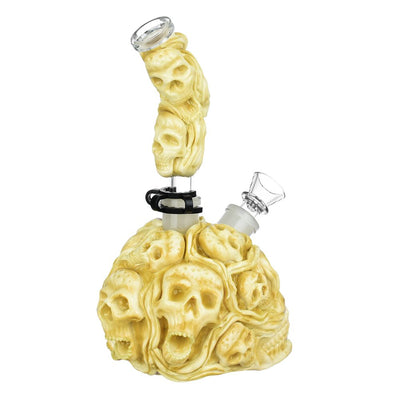 Skull Pile Sugar Skull Glass Water Pipe - 9.5" / 19mm F - Headshop.com