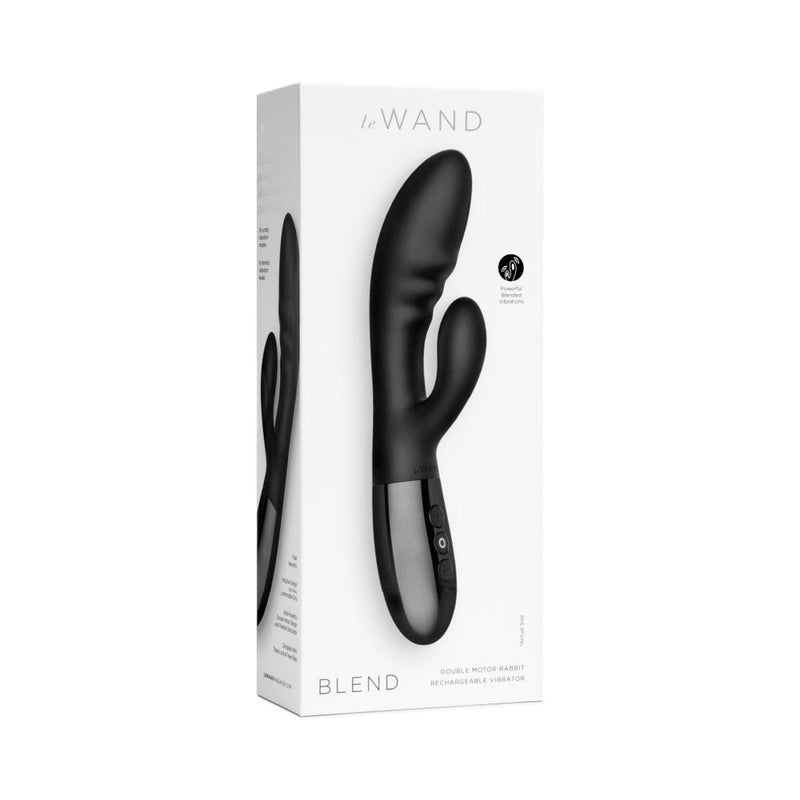 Le Wand Blend Rechargeable Double-Motor Silicone Rabbit Vibrator Black