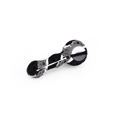 Ritual - 4'' Silicone Spoon Pipe - Black & White Marble - Headshop.com