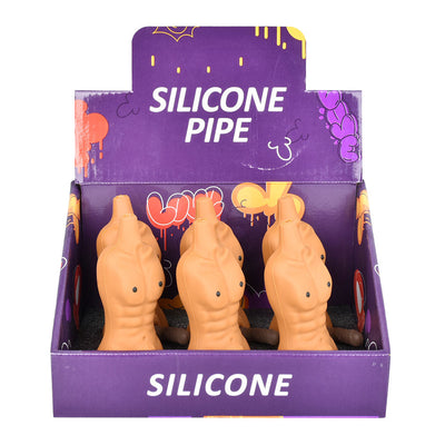 6PC DISP - Chiseled Person w/ Penis Silicone Pipe - 4.25" - Headshop.com