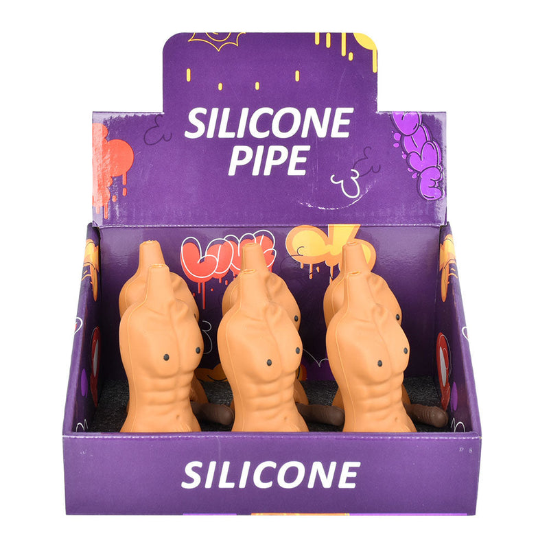 6PC DISP - Chiseled Person w/ Penis Silicone Pipe - 4.25" - Headshop.com