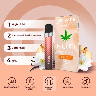 NUUD MALE VAPORDISIAC Peach Vanilla