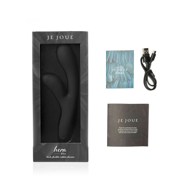 Je Joue Hera Flex Rechargeable Flexible Silicone Rabbit Vibrator Black