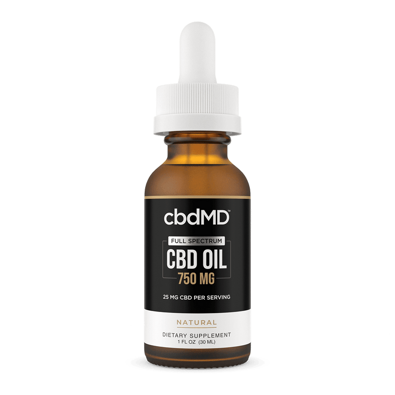 cbdMD Full Spectrum CBD Oil Tinctures - Natural - Headshop.com